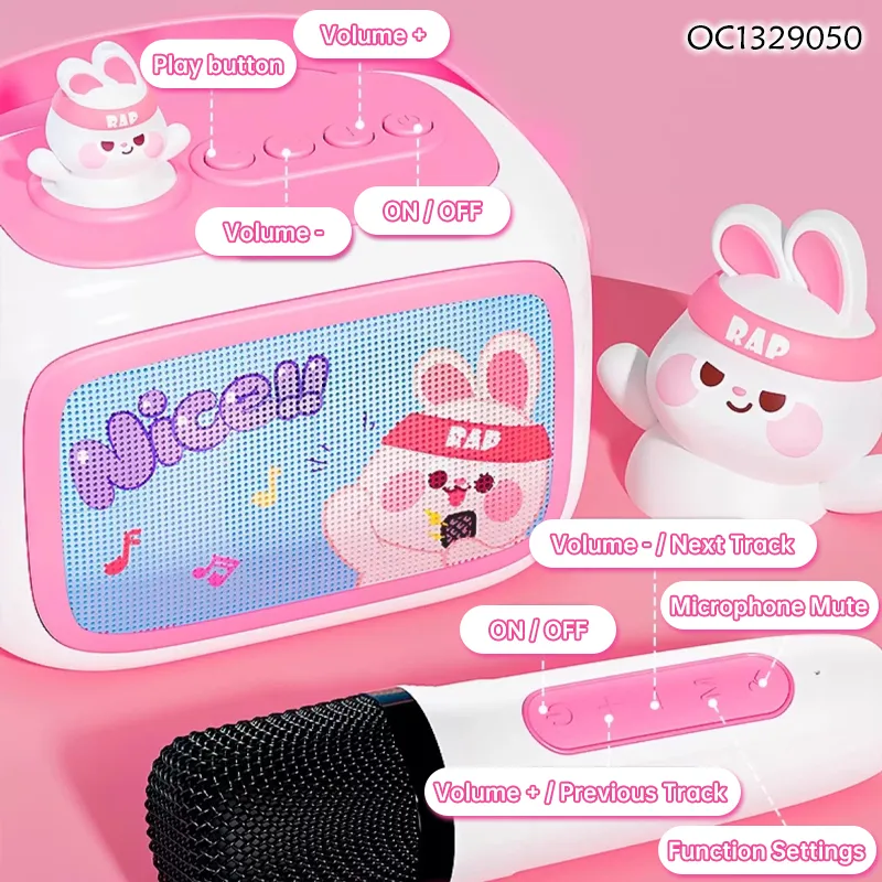Wholesale Battery Operated Handheld Electronic Portable Speaker Kids Musical Wireless Karaoke Microphone
