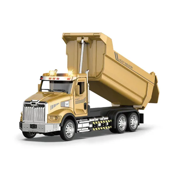 Wholesale Diecast Lighted up Montesorri Construction Metal Truck Die Cast Toy for Kid