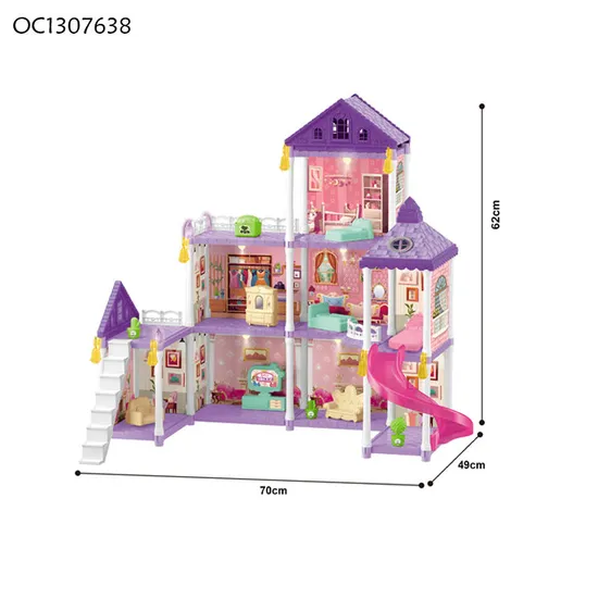 Wholesale Miniature Preschool Games DIY Craft Doll Houses Furniture for Girls