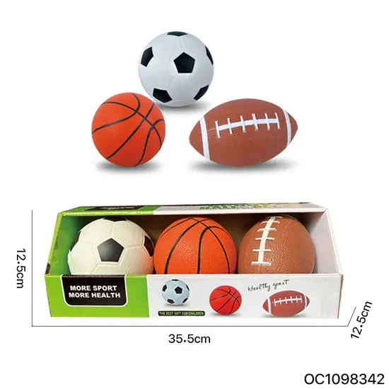 Wholesale Inflatable 3 Styles Outdoor Soccer Football Basketballball Toy Balls for Kids