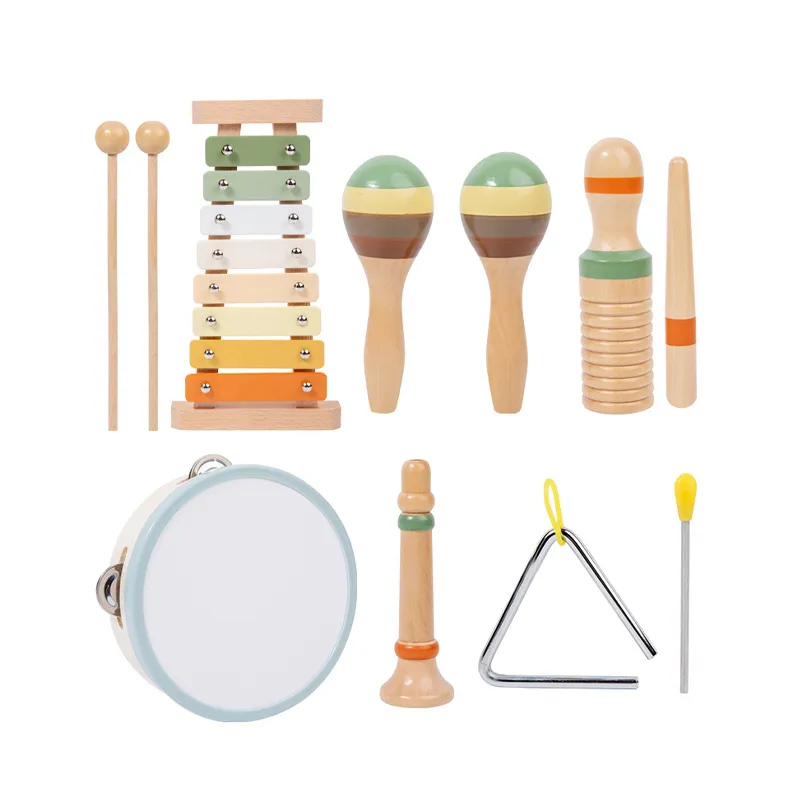 Wholesale Happy Plastic Music Instrument Set Toy Kids Educational Hand Drum