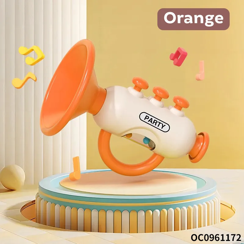 Wholesale Educational Montessori Sensory Intellectual Toy Musical Instruments Plastic Trumpet