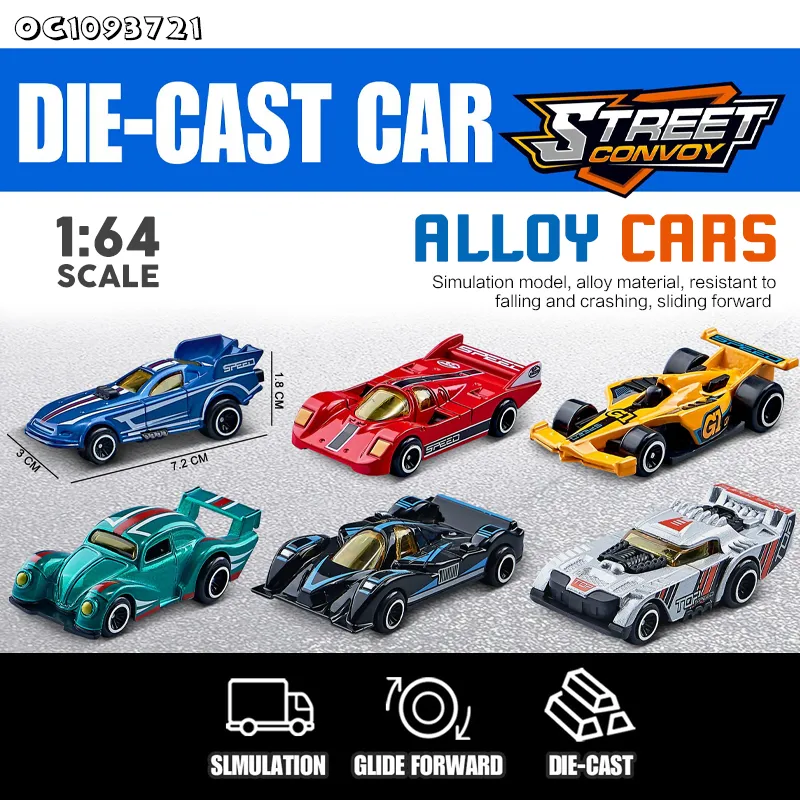 Wholesale Children 1: 64 Scale Miniature Metal Diecast Racing Alloy Model Car