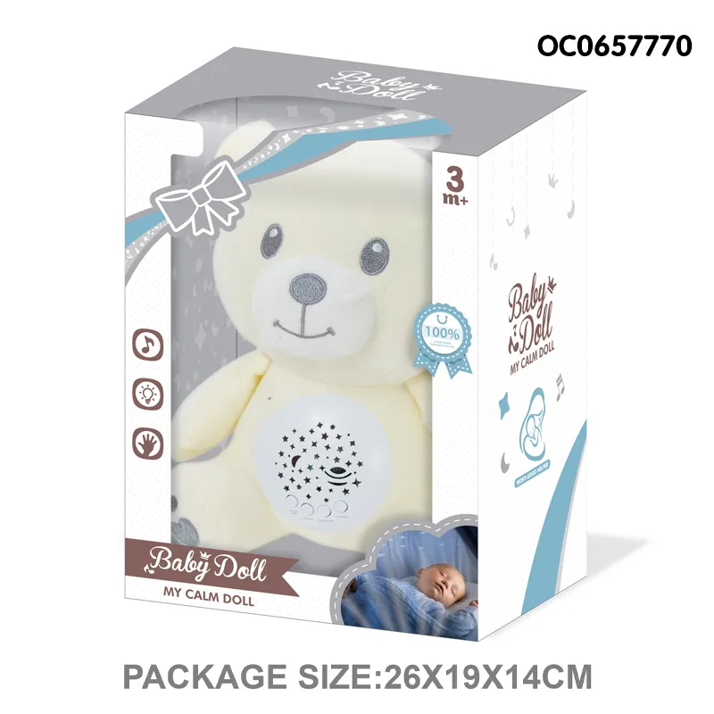 Wholesale Educational Animal Light up Custom Plush Bear Stuffed Baby Toys