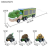 Wholesale Plastic Children Dinosaur Education Friction Truck Car Track Carrier Toy with Light
