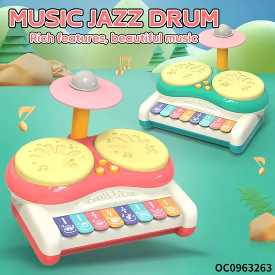 Wholesale Baby Sensory Montessori Educational Musical Instruments Battery Operated Piano Drums Set Toy