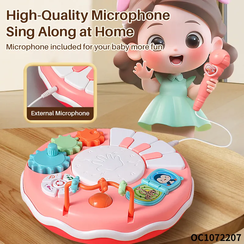 Wholesale Plastic Sensory Interactive Montessori Baby Musical Instrument Electronic Hand Drum Toys