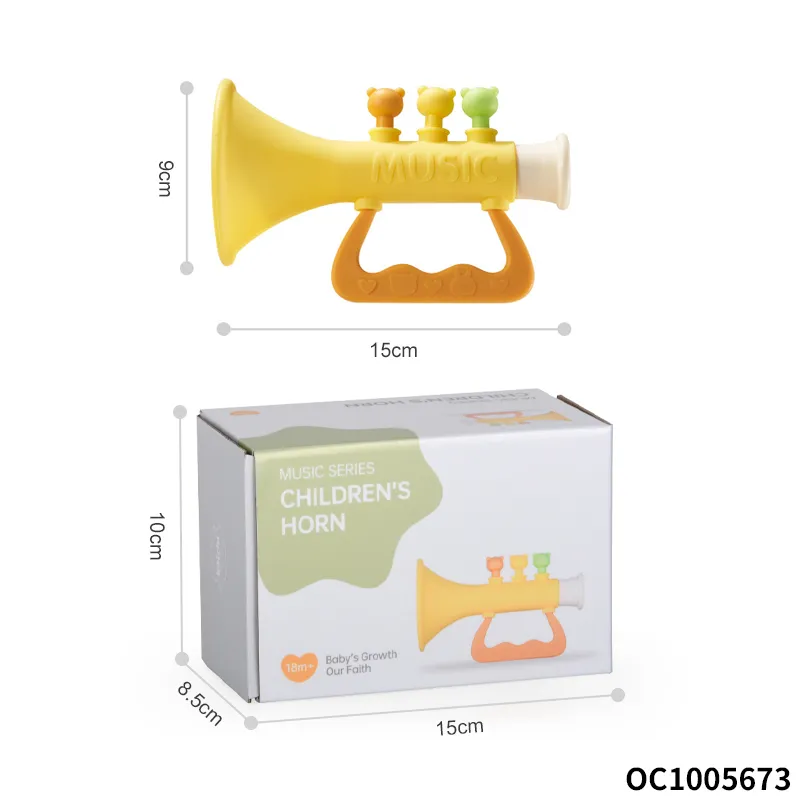 Wholesale Musical Educational Baby Handheld Horn Montessori Musical Sensory Toy Trumpet