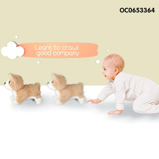 Wholesale Electric Stuffed Pet Friendly Interactive Walking Custom Plush Dog Toy