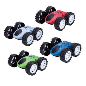 Wholesale 12 Pieces Baby Plastic Friction 360 Rotating Stunt Children's Toy Car