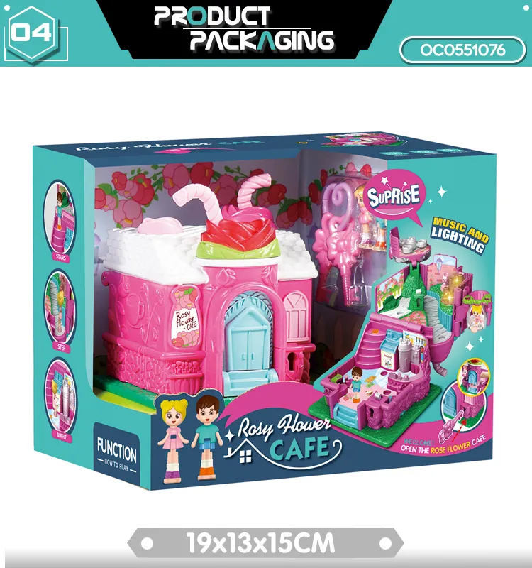 Wholesale Children Birthday Gifts Princess Doll House Kids Toys with Light Music