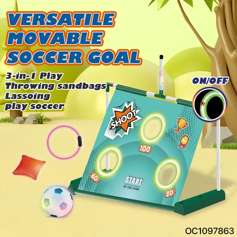 Wholesale Football 3in1 Portable Inflatable Soccer Goal Outdoor Game Families Interactive Toys Goal