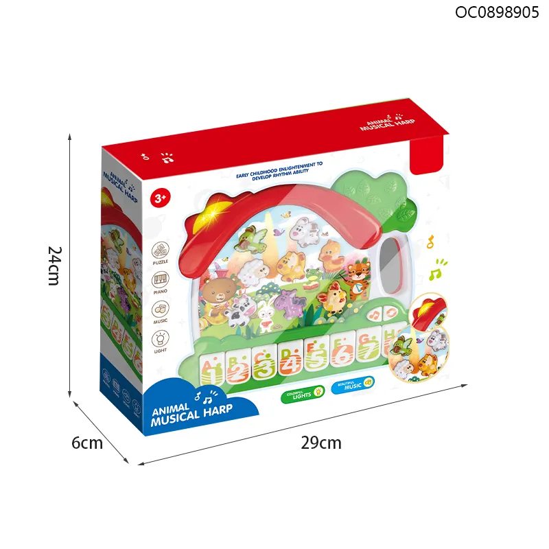 Wholesale Plastic Battery Operated Keyboard Piano Toy Musical Instruments Light up Kids Educational Montessori Toys