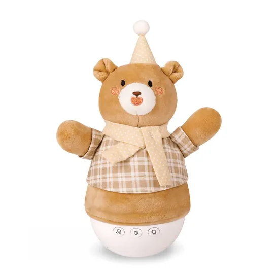 Wholesale Baby Soothing Doll Animal Bear Soft Plush Cute Toy with Light up and Music