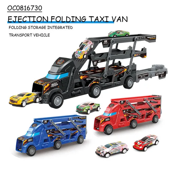 Wholesale Miniature Diecast Metal 6PCS Customized Alloy Cars Track Toy Truck Transport Car for Kids