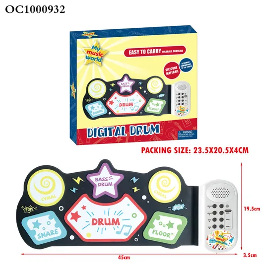 Wholesale Plastic Modes Musical and Sound Kids Toys Instruments Electronic Children Happy Drum