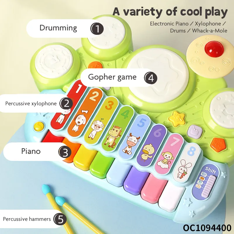 Wholesale Children Electronic Learning Toys Music Instrument Keyboard Piano Kids Education Drums Toy for Sale
