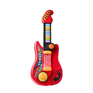 Wholesale 2 in 1 Sensor Interactive Portable Electronic Piano Keyboard Guitar Musical Instruments Toy for Kid with LED Light Music