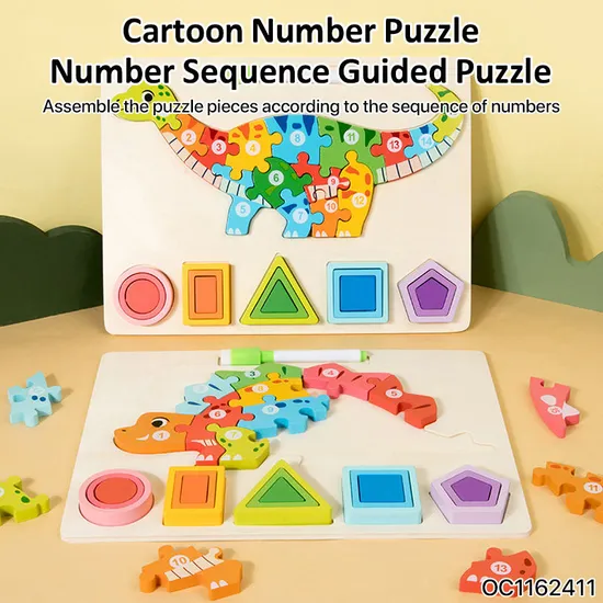 Kids Educational Engineering Truck Toy Set and Games Jigsaw Puzzles Toy for Children Wholesale 3D Wooden Jigsaw Puzzle Truck