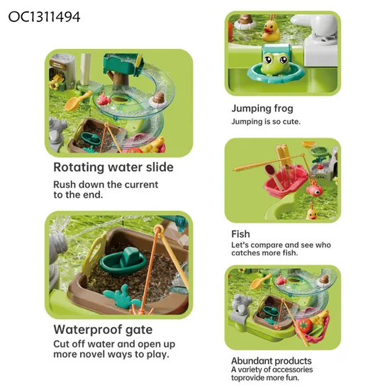 Wholesale Water Park Games Children Montessori Learning Magnetic Fishing Toy Ducks Fishing Game
