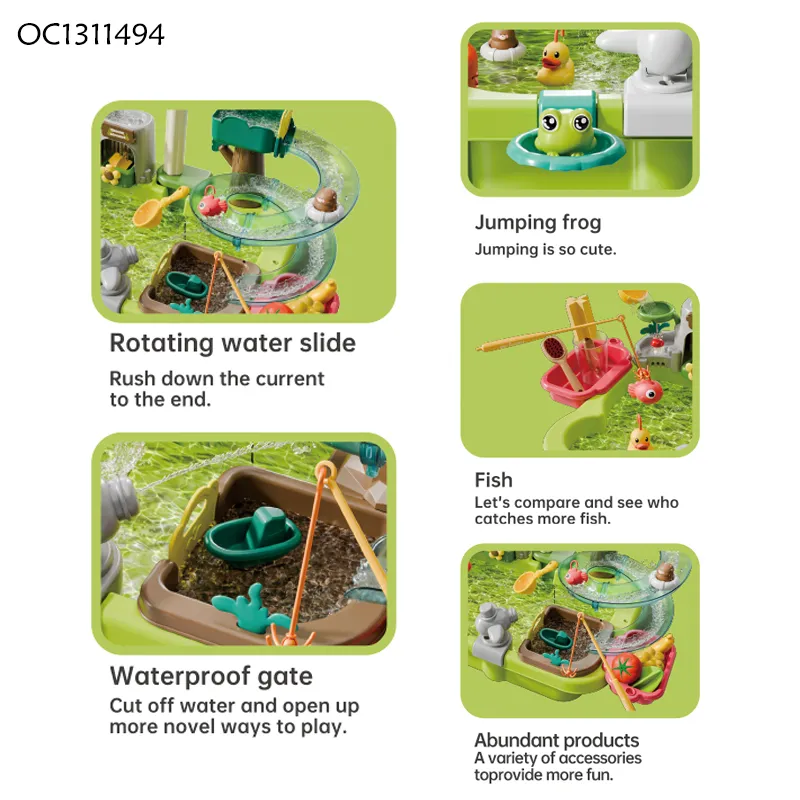 Wholesale Water Park Games Children Montessori Learning Magnetic Fishing Toy Ducks Fishing Game