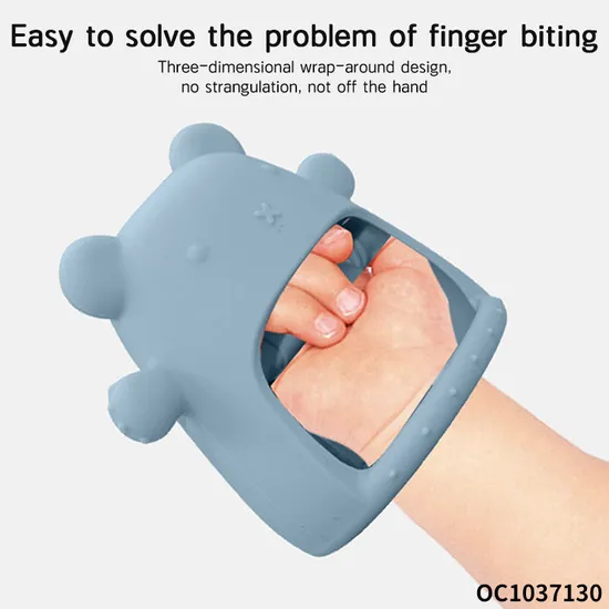 Anti Dropping Non-Toxic Wrist Hand Shake Animal Bear Shape BPA Free Rattle Sensory Teething Toy for Baby 3-12month Age