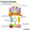 Wholesale Children Stuffed Anti-Stress Sensory Pull Animal Musical Plush Baby Sensory Owl Plush Toy