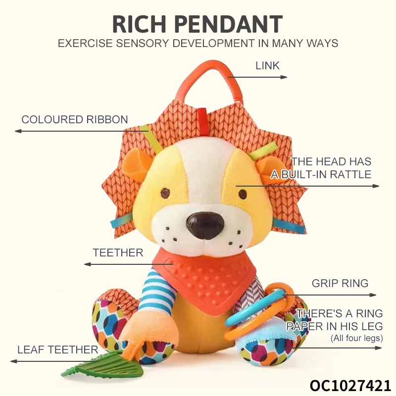 Wholesale Plush Lion Soft Sleeping Big Eyes Long Baby Electronic Pet Toy