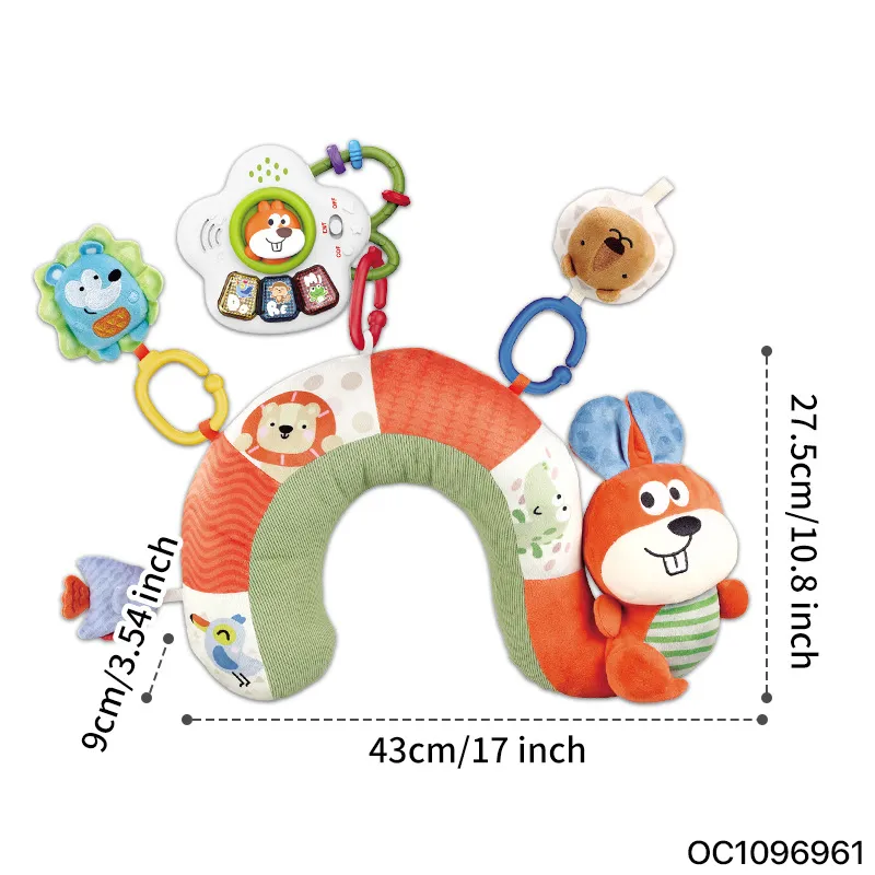 Wholesale Animal Stuffed Soft Play Baby Mobile Soother Music Plush Montessori Sensory Toy