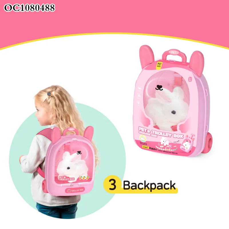 Wholesale Animal Plush Doll Pretend Play Kids Soft Long Ear Plush Bunny Rabbit Children's Custom Baby Toys for Girls