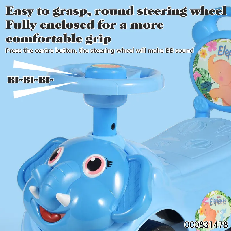 Wholesale Plastic Kids Children Cartoon Baby Ride on Toy Swing Car