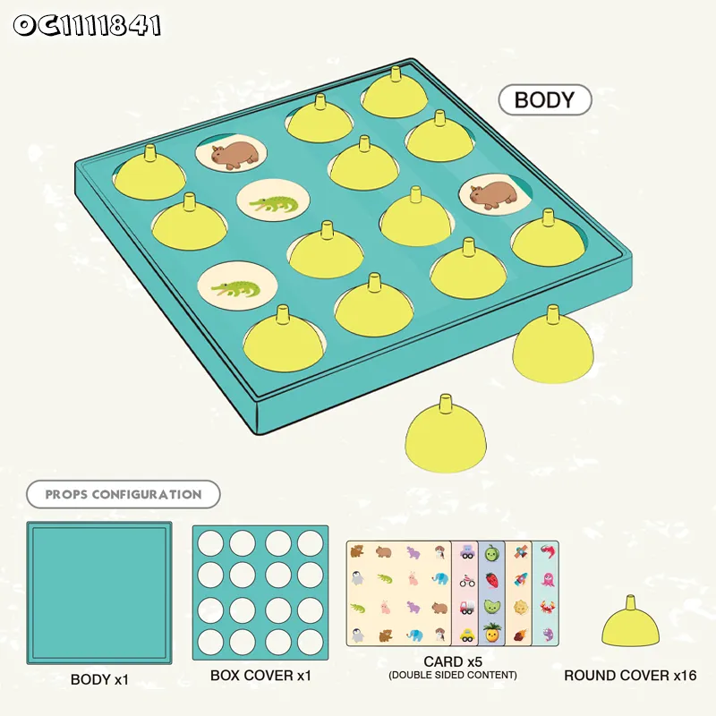 Wholesale Family Interactive Board Games Educational Custom Memory Chess Puzzle Game for Child