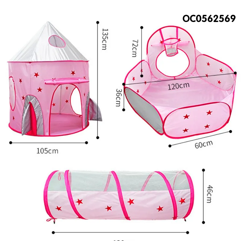 Wholesale Indoor Outdoor Funny Children's Pink Kids Play Tent House