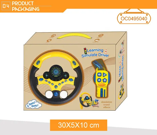 Kids Plastic Steering Wheel Battery Operated Children Educational Steering Wheel Toy with light Music