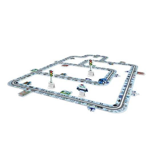 Theme New Novelty Toys Kids DIY Assembly Puzzle Board Game Track Toy with Wind up New Car Toy for Boys