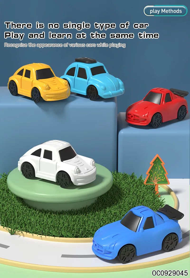 Dinosaur King Game DIY Assembling Rail Toy Car Parking Garage Toy with Mini Alloy Car