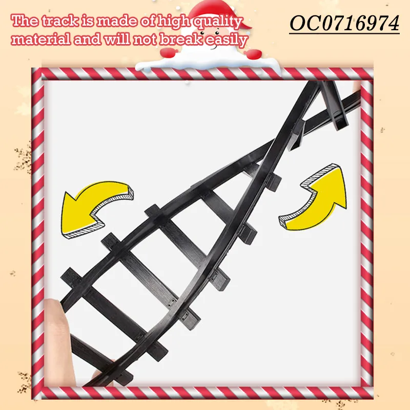 Christmas Decoration Lighted Musical Electric Train Toys with Track Set