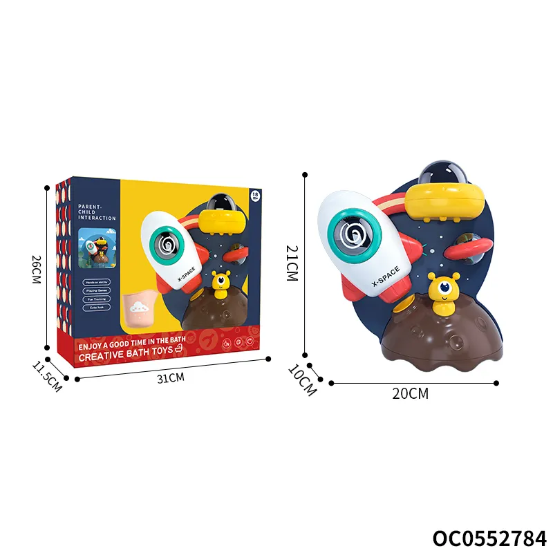 Wholesale Space Bathroom Children Bath Water Shower Head Set Toys for Baby