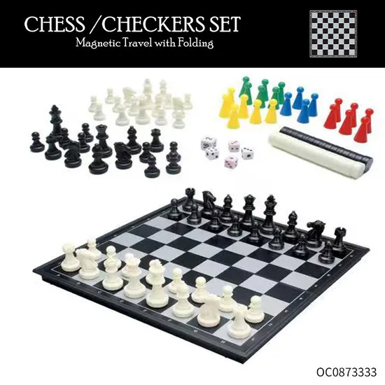 Wholesale Family Classic Table 18in1 Customized 3D Foldable Magnetic Chess Board Game