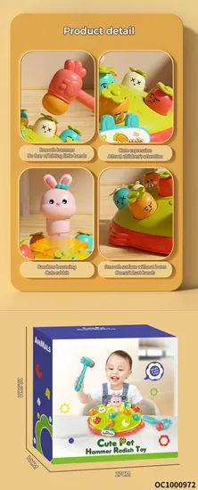 Wholesale Interactive Electronic Hammer Cartoon Whack a Mole Electronic Toy Family Board Game