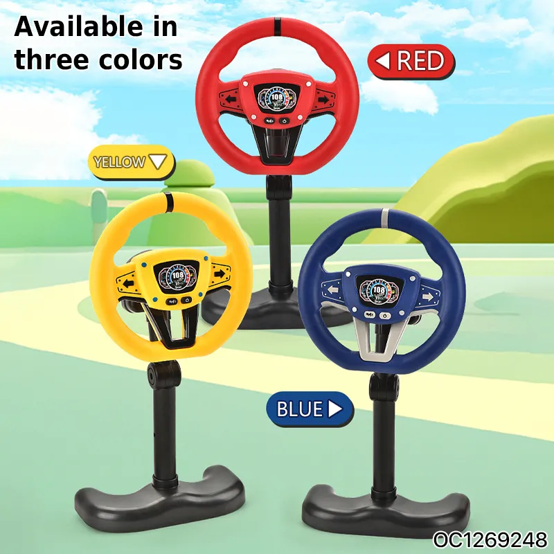 Wholesale Interesting Child Educational Montessori New Pretend Toys Game Car Key Kids Electric Steering Wheel Toy