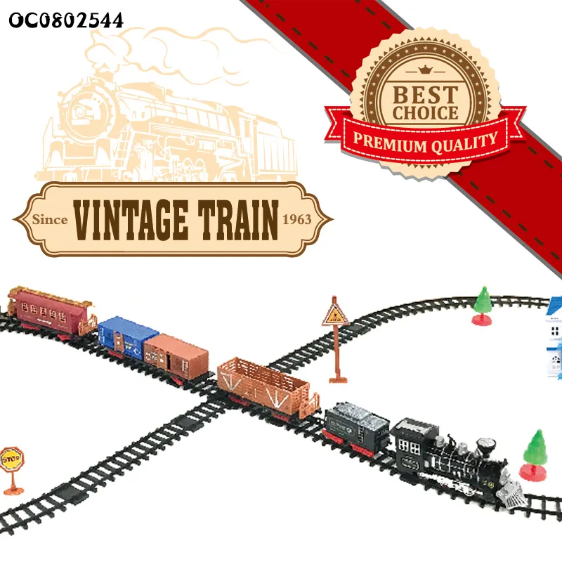 Musical Christmas Trains Decoration Toy with Track Set Toy for Children