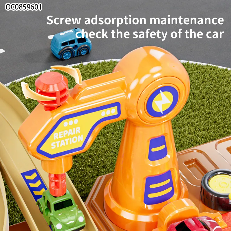 Assemble Electric Racing Car Adventure Slot Toy Track Gift Toys for Boys with Light