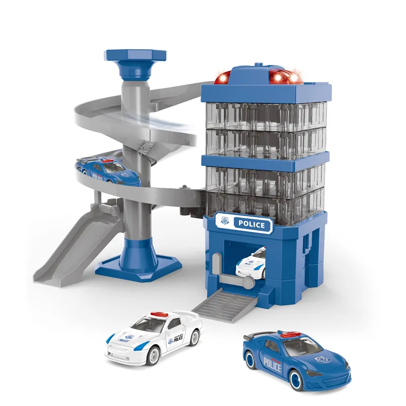 Electric Track Station Parking Lot Garage Toys with Light Music
