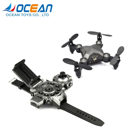 Wholesale Mini Watch Foldable Quadcopter Flying Drone Toy with Camera