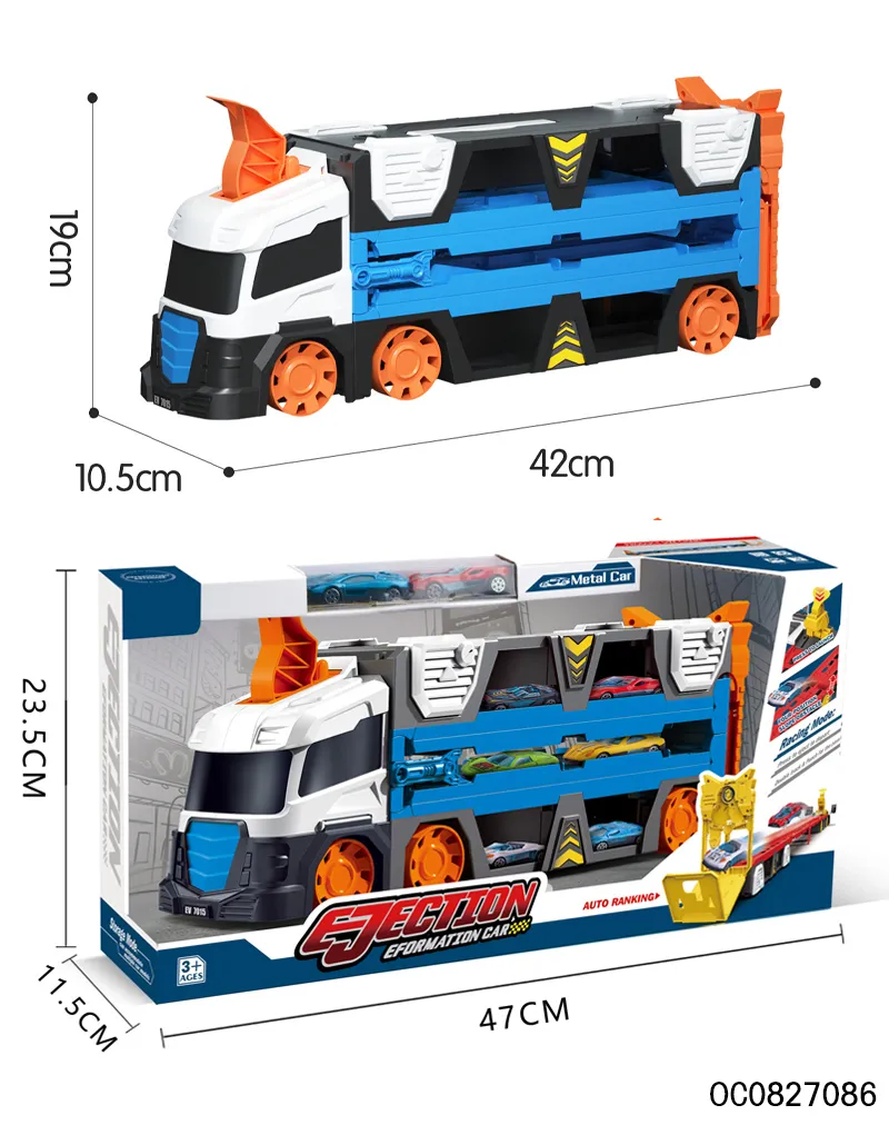 Deformation Truck Kids Game Ejection Rail Toys Slot Car Racing Track Sets Toy for Kids