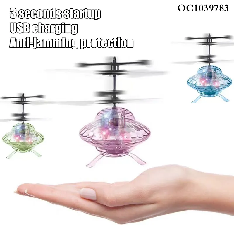 Wholesale Mini Children Controlled Hand Flying Light up Drone Toy for Children