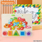Cognitive Shape Number Block Learning Montessori Wooden High Quality Dinosaur Jigsaw Puzzle Animals Match Board Toy with Drawing Toy