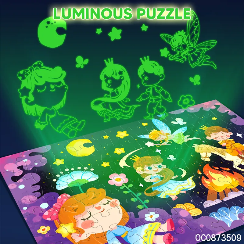 Development Brain Puzzle Toys Wholesale Glow in The Dark Customised Jigsaw Puzzle Toy