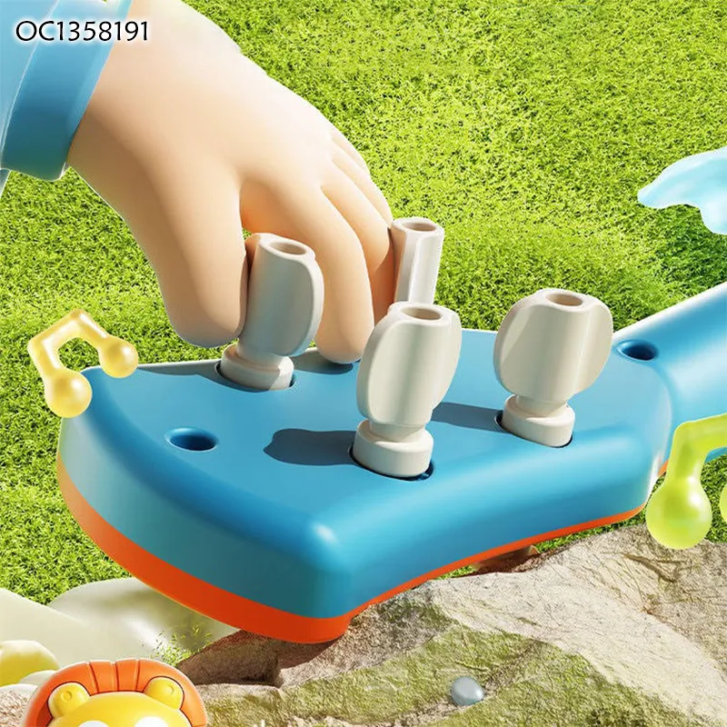 Wholesale Children Sensory Popular Cartoon Learning Toy Mini Guitar Interactive Musical Instruments Ukulele Toy for Kid Education